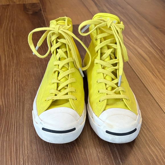 Converse Jack Purcell High-top Sneakers in yellow - Picture 3 of 17